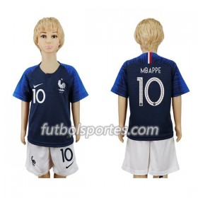 Camisetas Francia Mbappe 10 Niño Primera Equipacion Mundial 2018